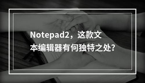 Notepad2,这款文本编辑器有何独特之处?