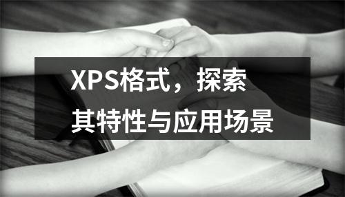 XPS格式,探索其特性与应用场景