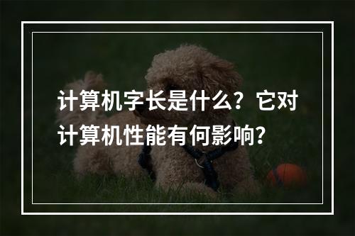 计算机字长是什么?它对计算机性能有何影响?