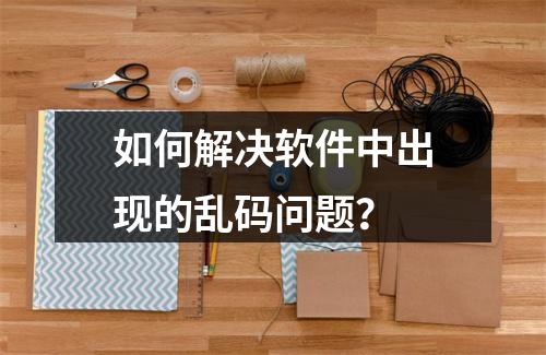 如何解决软件中出现的乱码问题?