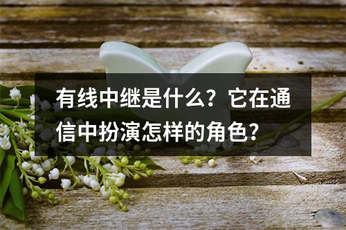 有线中继是什么?它在通信中扮演怎样的角色?