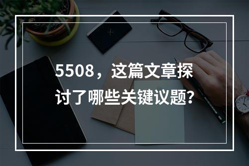 5508,这篇文章探讨了哪些关键议题?