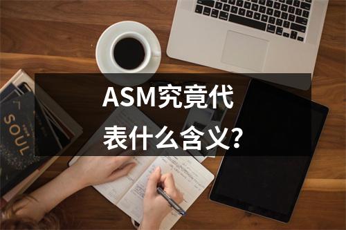 ASM究竟代表什么含义?
