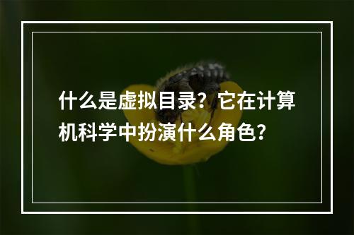 什么是虚拟目录?它在计算机科学中扮演什么角色?