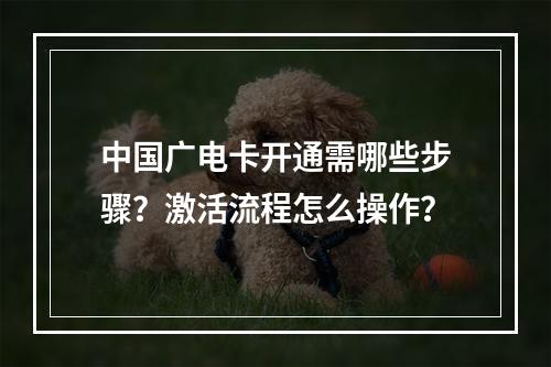 中国广电卡开通需哪些步骤？激活流程怎么操作？
