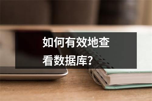 如何有效地查看数据库?