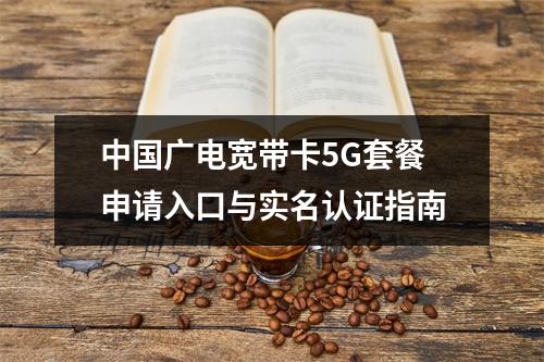 中国广电宽带卡5G套餐申请入口与实名认证指南