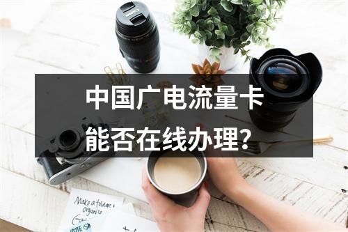 中国广电流量卡能否在线办理？