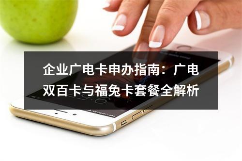 企业广电卡申办指南：广电双百卡与福兔卡套餐全解析