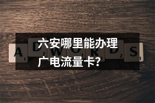 六安哪里能办理广电流量卡？