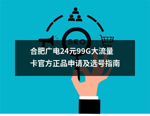 合肥广电24元99G大流量卡官方正品申请及选号指南