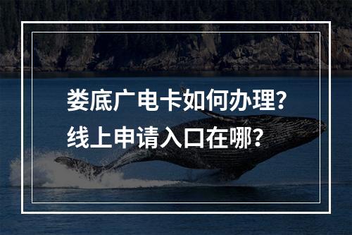 娄底广电卡如何办理？线上申请入口在哪？