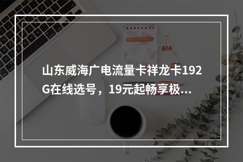山东威海广电流量卡祥龙卡192G在线选号，19元起畅享极速5G