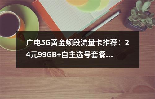 广电5G黄金频段流量卡推荐：24元99GB+自主选号套餐首选