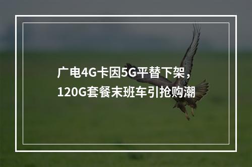 广电4G卡因5G平替下架，120G套餐末班车引抢购潮