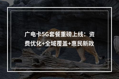 广电卡5G套餐重磅上线：资费优化+全域覆盖+惠民新政