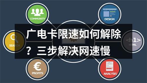 广电卡限速如何解除？三步解决网速慢