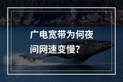 广电宽带为何夜间网速变慢？