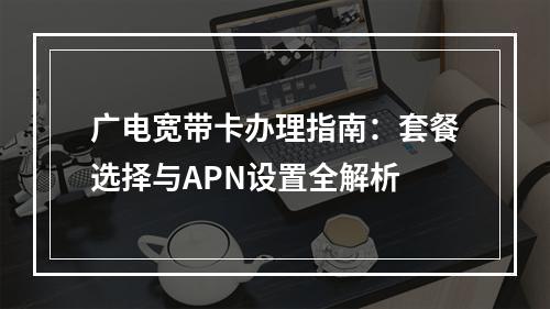 广电宽带卡办理指南：套餐选择与APN设置全解析