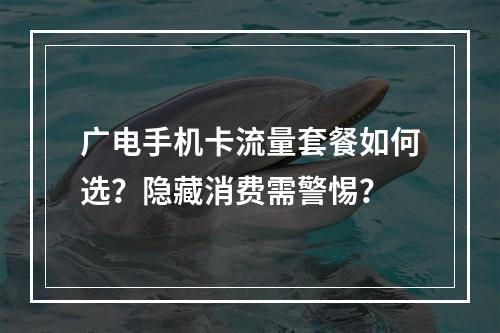 广电手机卡流量套餐如何选？隐藏消费需警惕？