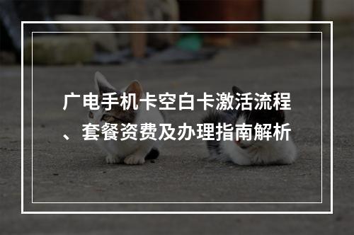 广电手机卡空白卡激活流程、套餐资费及办理指南解析