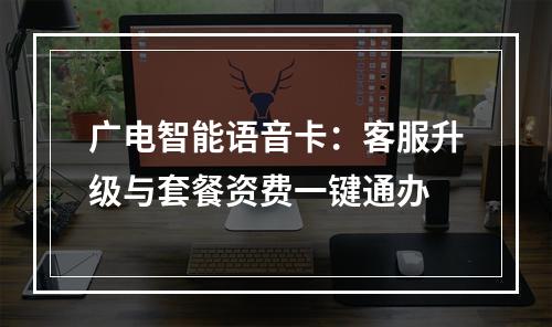 广电智能语音卡：客服升级与套餐资费一键通办