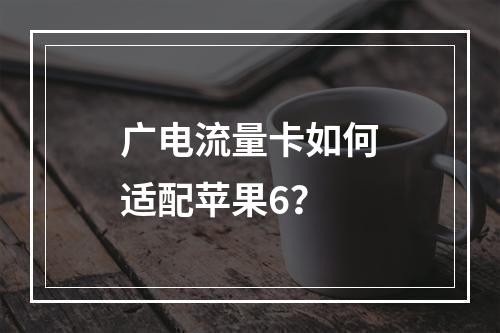广电流量卡如何适配苹果6？