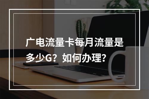 广电流量卡每月流量是多少G？如何办理？