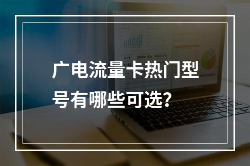 广电流量卡热门型号有哪些可选？