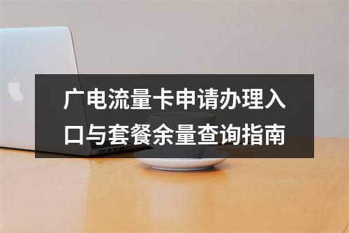 广电流量卡申请办理入口与套餐余量查询指南