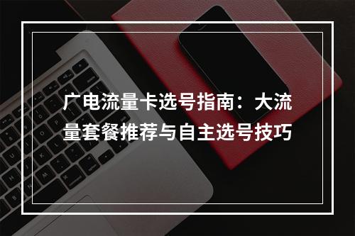 广电流量卡选号指南：大流量套餐推荐与自主选号技巧