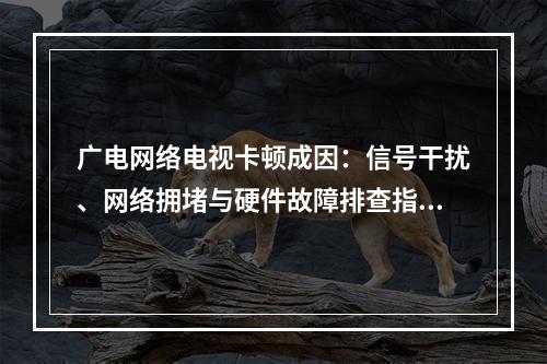 广电网络电视卡顿成因：信号干扰、网络拥堵与硬件故障排查指南