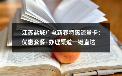 江苏盐城广电新春特惠流量卡：优惠套餐+办理渠道一键直达