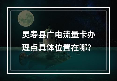 灵寿县广电流量卡办理点具体位置在哪？