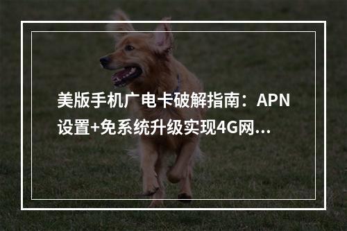 美版手机广电卡破解指南：APN设置+免系统升级实现4G网络