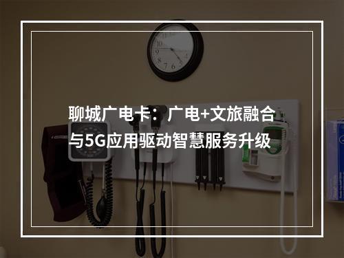 聊城广电卡：广电+文旅融合与5G应用驱动智慧服务升级