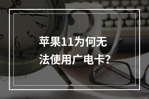 苹果11为何无法使用广电卡？