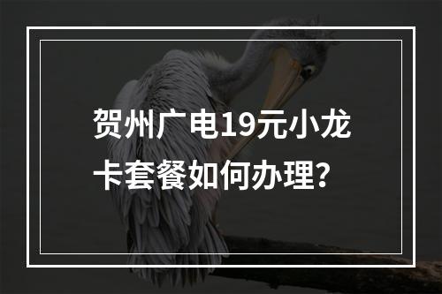 贺州广电19元小龙卡套餐如何办理？