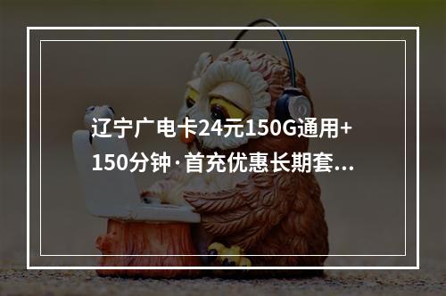 辽宁广电卡24元150G通用+150分钟·首充优惠长期套餐
