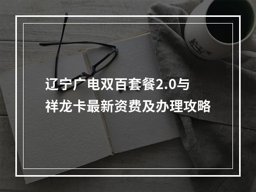 辽宁广电双百套餐2.0与祥龙卡最新资费及办理攻略