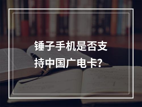 锤子手机是否支持中国广电卡？
