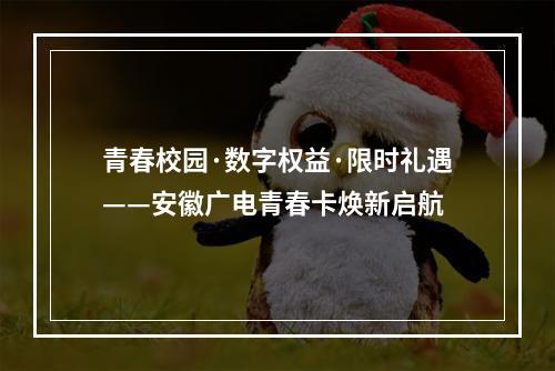 青春校园·数字权益·限时礼遇——安徽广电青春卡焕新启航
