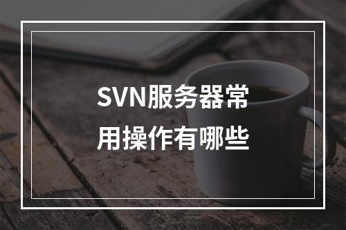 SVN服务器常用操作有哪些