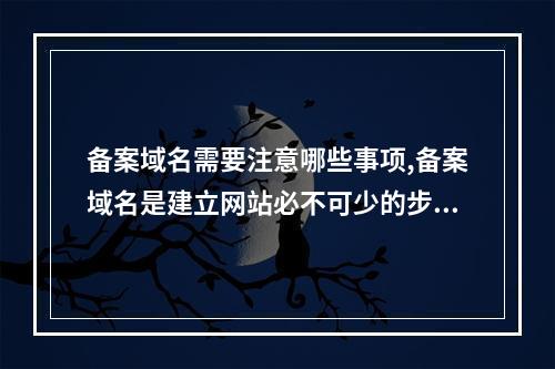 备案域名需要注意哪些事项,备案域名是建立网站必不可少的步骤