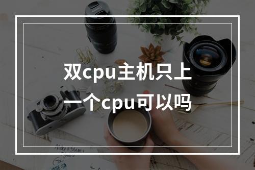 双cpu主机只上一个cpu可以吗