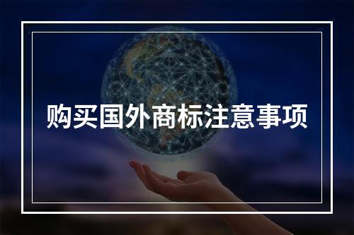 购买国外商标注意事项
