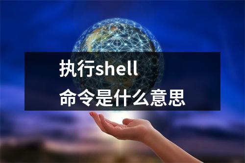 执行shell命令是什么意思