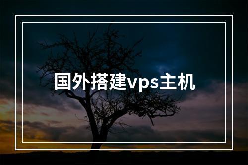 国外搭建vps主机