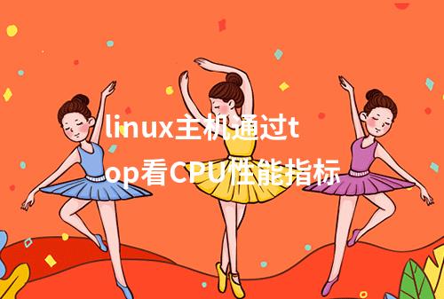 linux主机通过top看CPU性能指标