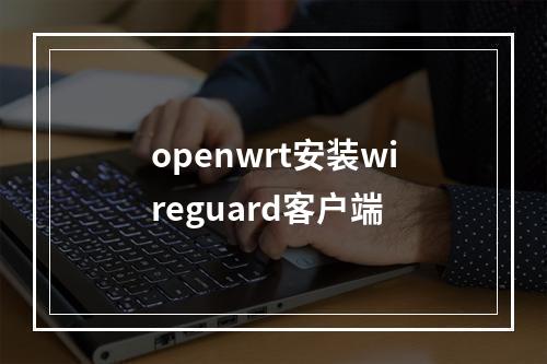 openwrt安装wireguard客户端